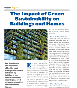The Impact of Sustainability on Buildings and Homes.