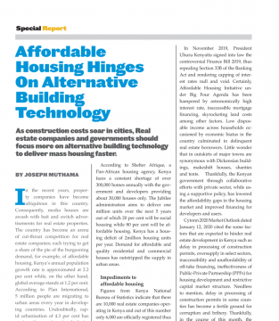 Affordable Housing Hinges On Alternative Building Technology